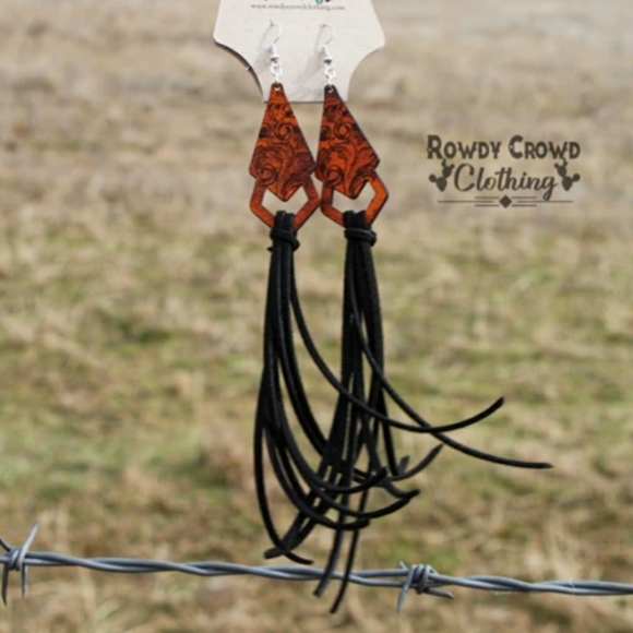 Rowdy Crowd Leather Earrings - Set of 2 - Picture 2 of 2